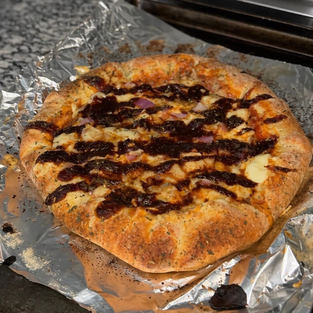 Stuffed Crust BBQ Chicken Pizza